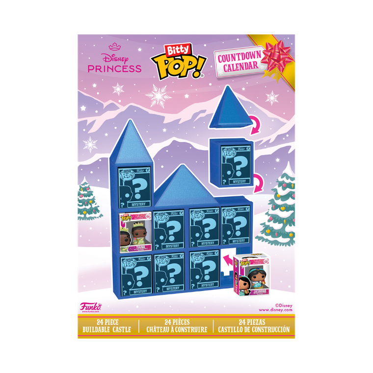 Funko Bitty Pop! Księżniczki Disneya, kalendarz adwentowy z mini figurkami kolekcjonerskimi, 24 elementy