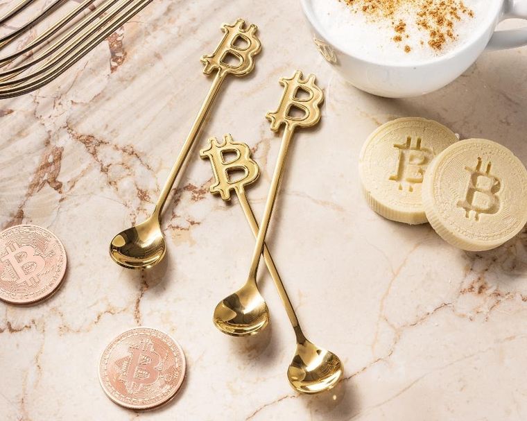 Gadget Master, łyżeczki kryptobogacza, bitcoin, 3 szt.