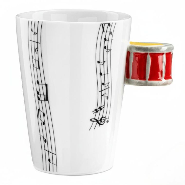 Gadget Master, Muzyka Duo, kubek perkusja, pomarańczowa, z podkładką