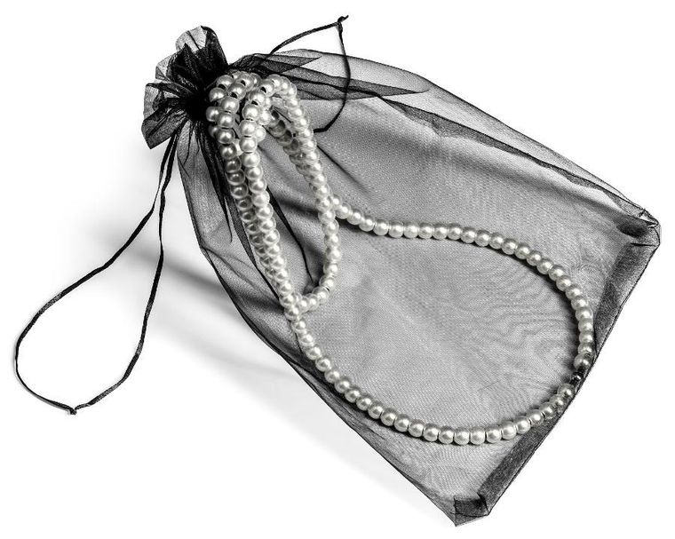 Gadget Master, stojak na wino, sznur pereł, biały