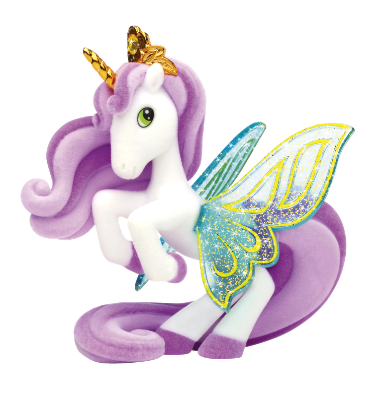 Galupy, Skrzydlate Jednorożce, brokatowa figurka z kryształkiem Swarovskiego, 1 szt.
