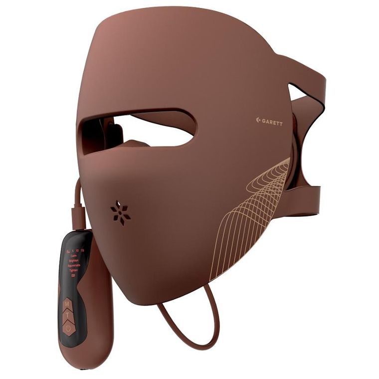 Garett Beauty, Skin Ritual Face&Neck, maska LED do twarzy i szyi, brązowy
