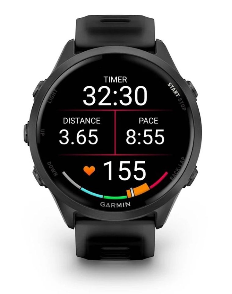 Garmin, Forerunner 570 AMOLED, zegarek, 47 mm, czarny