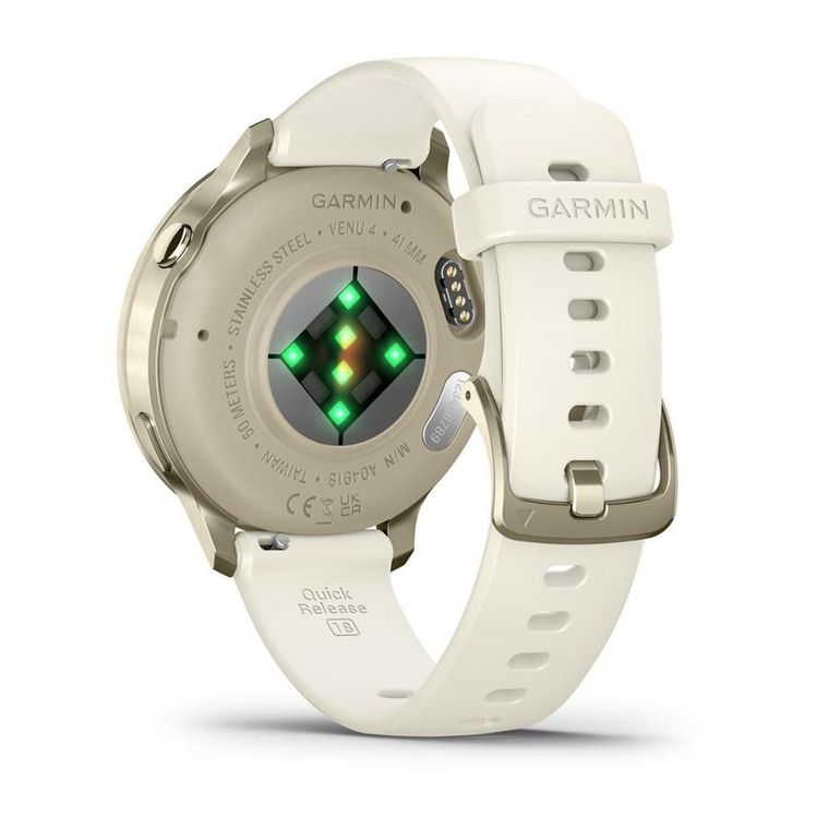 Garmin, Venu 4, smartwatch, 41 mm, Beige Lunar Gold Bone