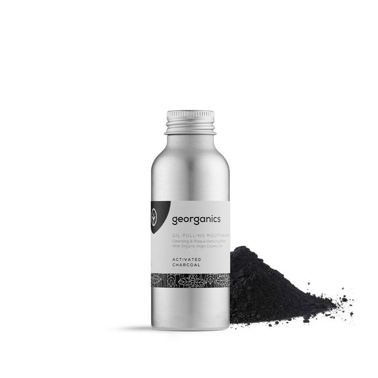 Georganics, Olej do płukania ust, Activated Charcoal, 100 ml