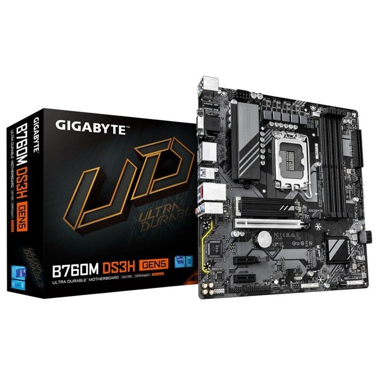 Gigabyte, płyta główna, B760M DS3H s1700 GEN5 4DDR5 HDMI/DP/DSUB mATX