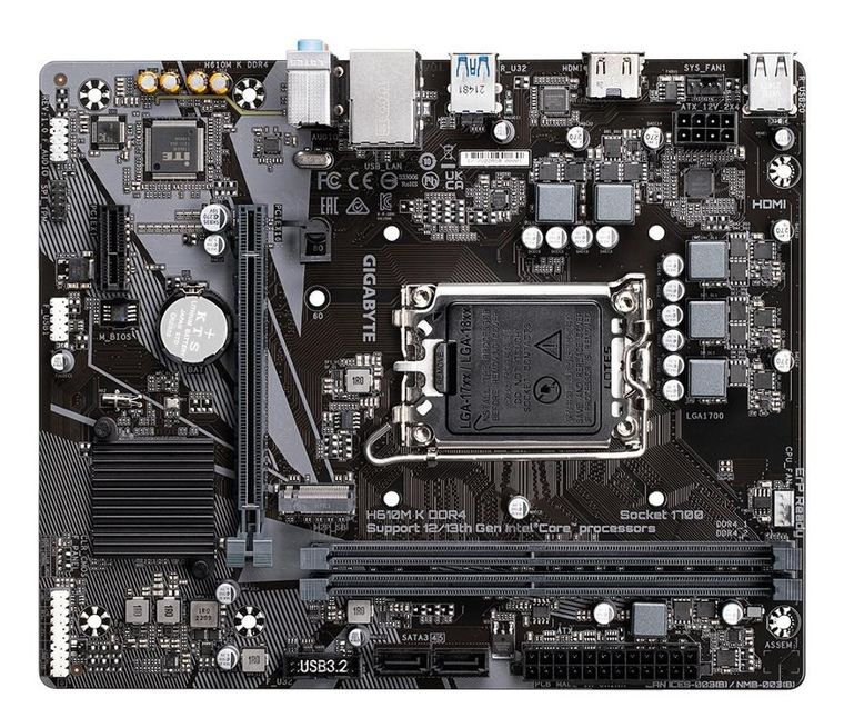 Gigabyte, płyta główna, H610M K DDR4