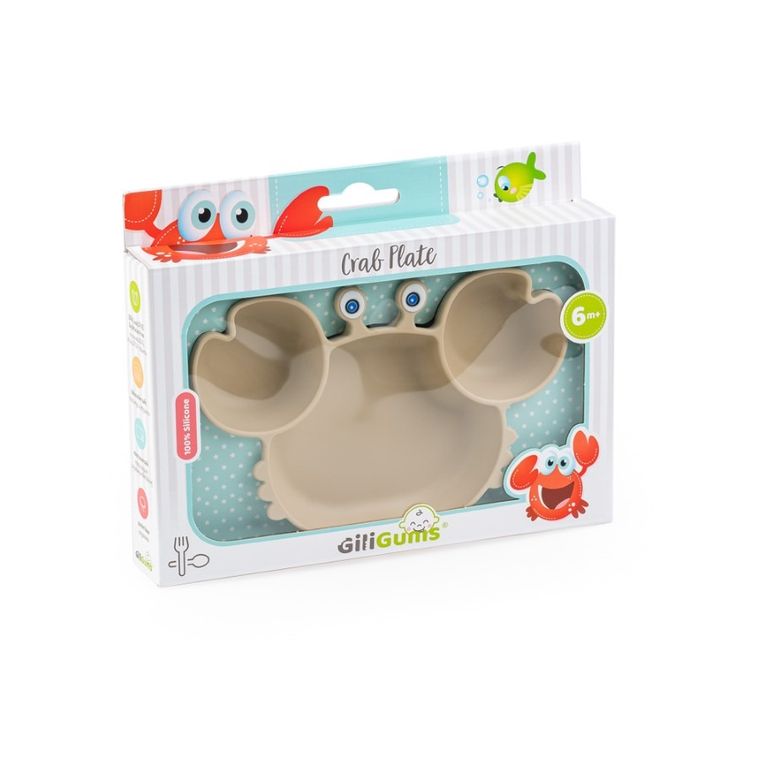 GiliGums, Krab, talerz, beżowy