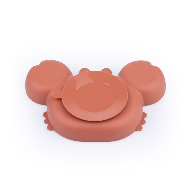 GiliGums, Krab, talerz, ceglasto-biały