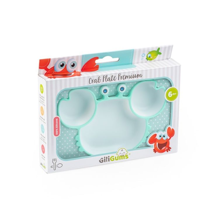 GiliGums, Krab, talerz, miętowo-biały