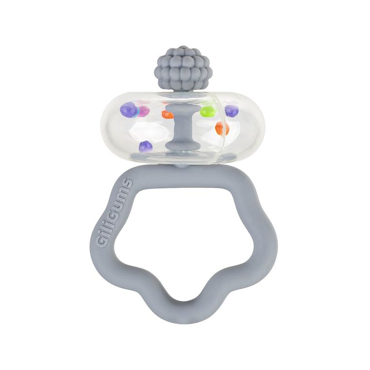 GiliGums, zestaw grzechoczący, szary