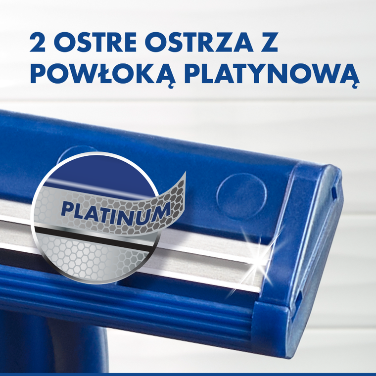 Gillette, Blue II Chromium, jednorazowe maszynki do golenia dla mężczyzn, 5 szt.