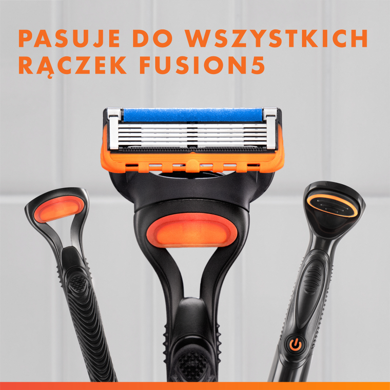Gillette, Fusion, wymienne ostrza do maszynki do golenia, 4 szt.