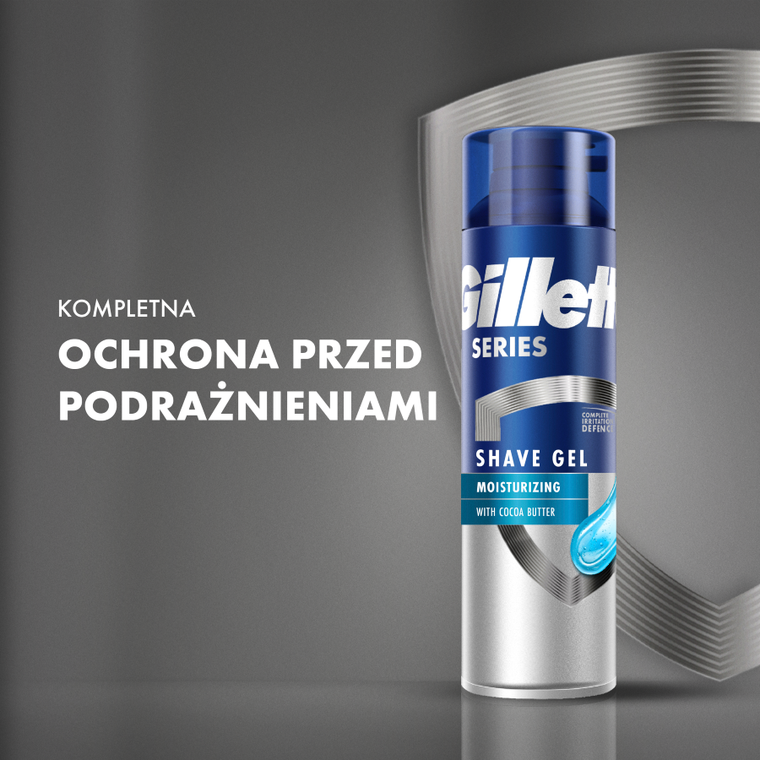 Gillette, Series, nawilżający żel do golenia, 200 ml