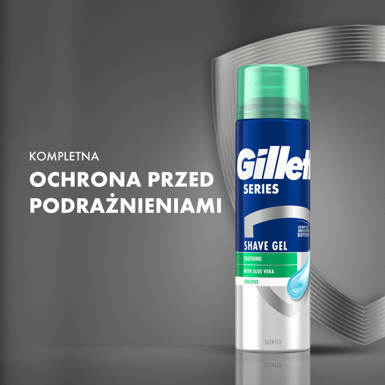 Gillette, Series Sensitive, żel do golenia dla mężczyzn, 200 ml