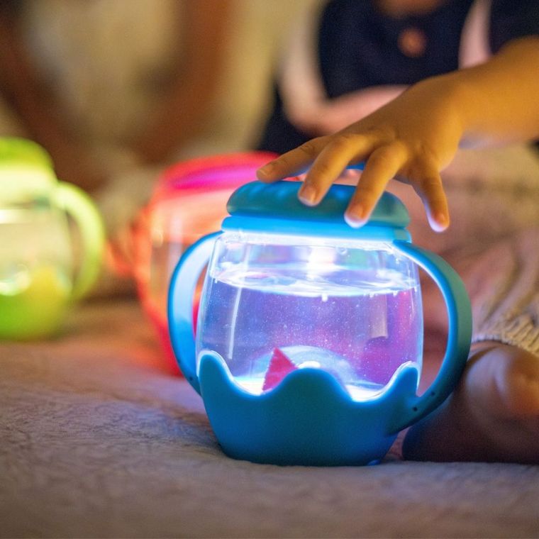 Glo Pals, słoik sensoryczny do napełnienia wodą, turkusowy