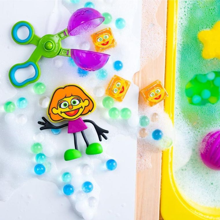 Glo Pals, Ulica Sezamkowa, Julia, kostki sensoryczne świecące w wodzie, 4 szt.