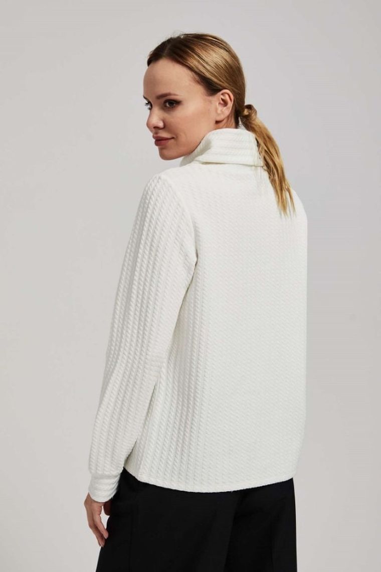 Golf damski, biały, Moodo