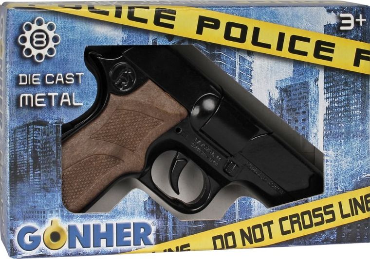 Gonher, rewolwer policyjny, metalowy, 8 naboi