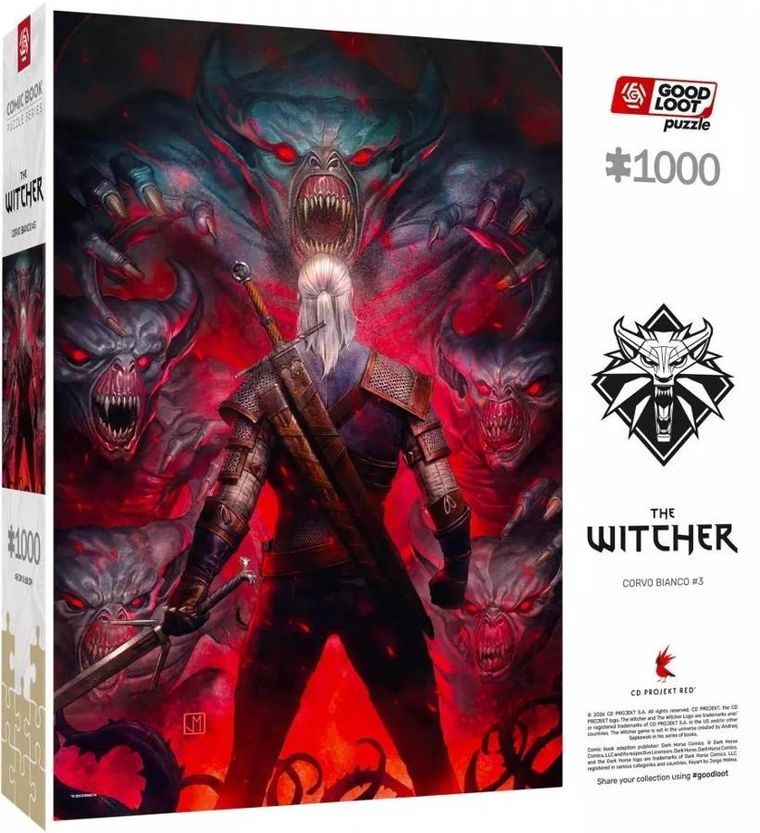 Good Loot, Comic Book, The Witcher, Corvo Bianco, puzzle, 1000 elementów