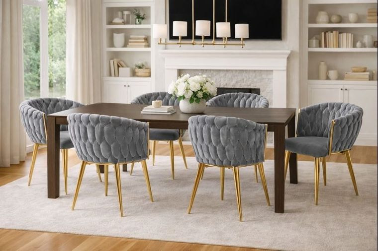 Gordon Trade, Glamour, krzesło welurowe, szare