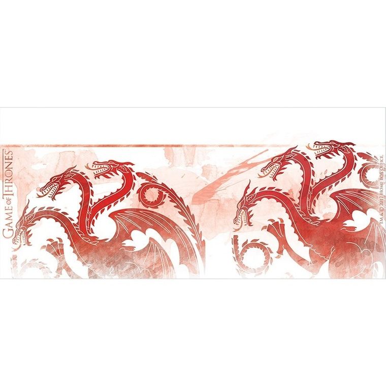 Gra o Tron, kubek, Red Dragon, czarny