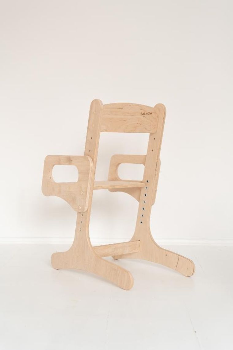 Grawersi, krzesełko regulowane, naturalne