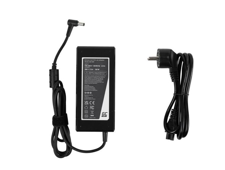 Green Cell, zasilacz, do Asus TUF Gaming FX505 X X571GT ROG Strix G531GT, czarny, 20 V, 7.5 A, 150 W