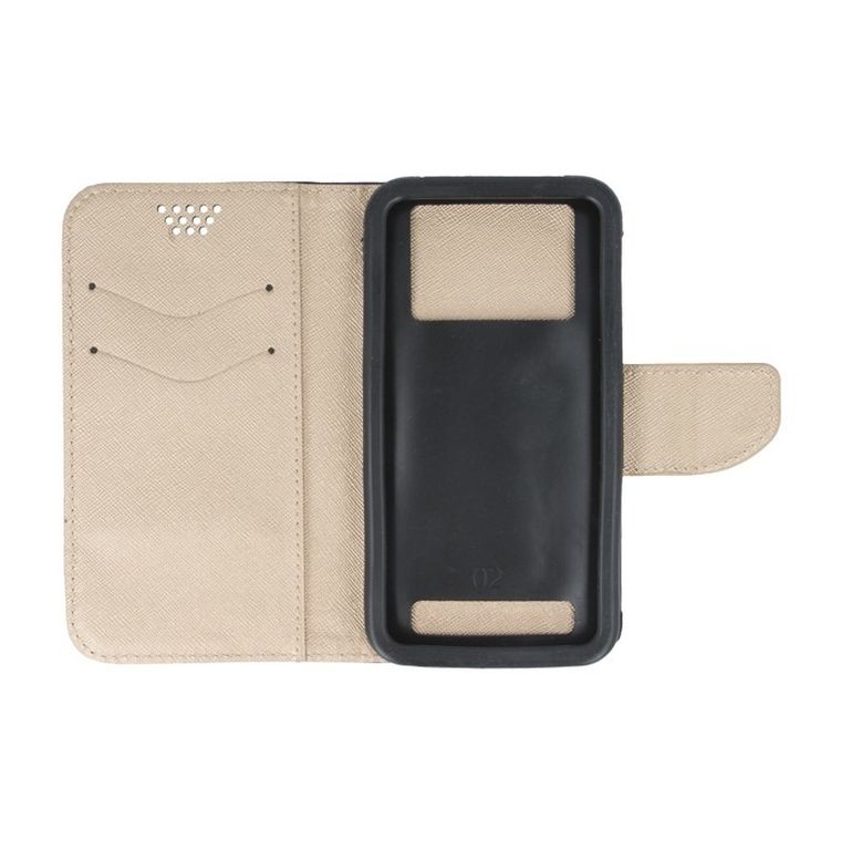 Greengo, pokrowiec Smart Universal Fancy Silicon 5,5" 87-159, złoto-czarny