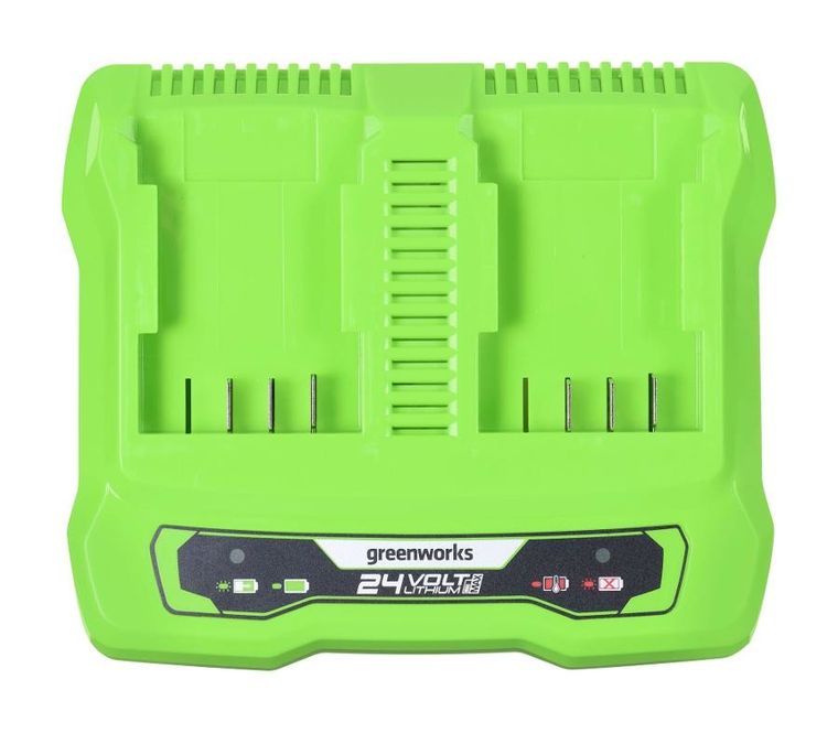 Greenworks, Dual Slot, ładowarka, 24v, 2a