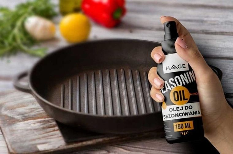 Hage, olej do konserwacji sezonowania naczyć żeliwnych, 150 ml