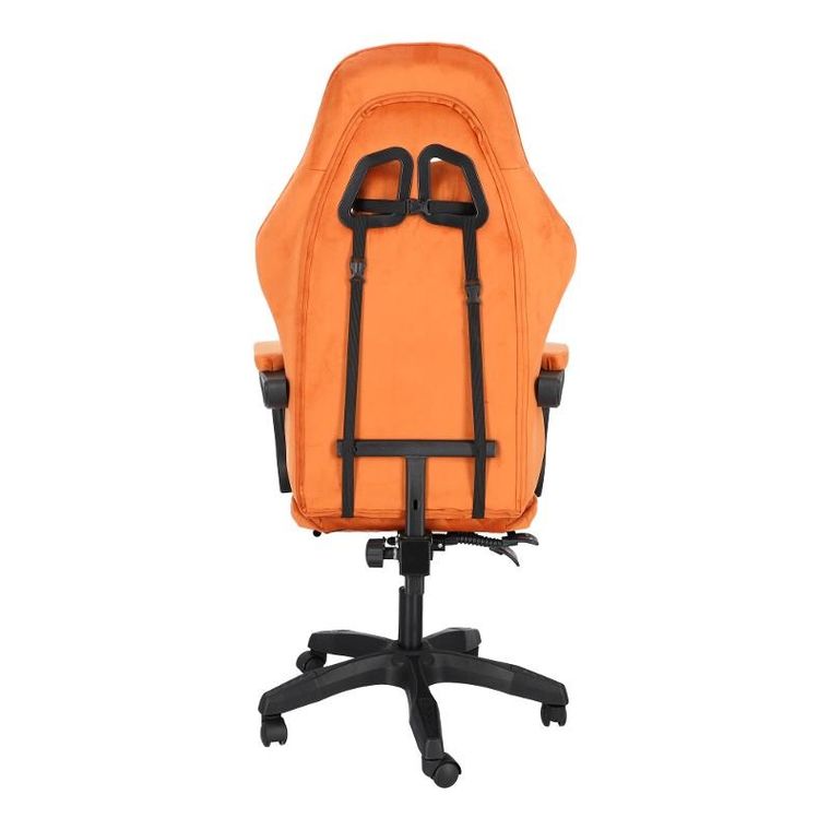 HaloFuture, fotel gamingowy, z podnóżkiem, brązowy