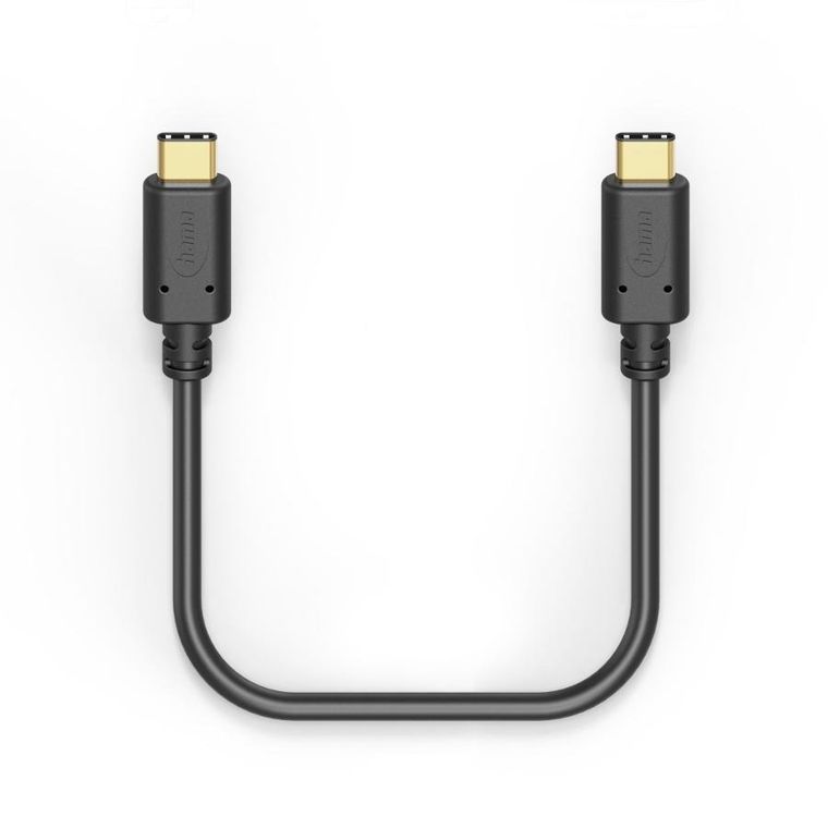 Hama, kabel ładujący/data USB typ-c/typ-c 1.5m, czarny
