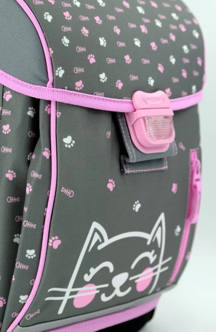 Hama, Kot, tornister szkolny, szary