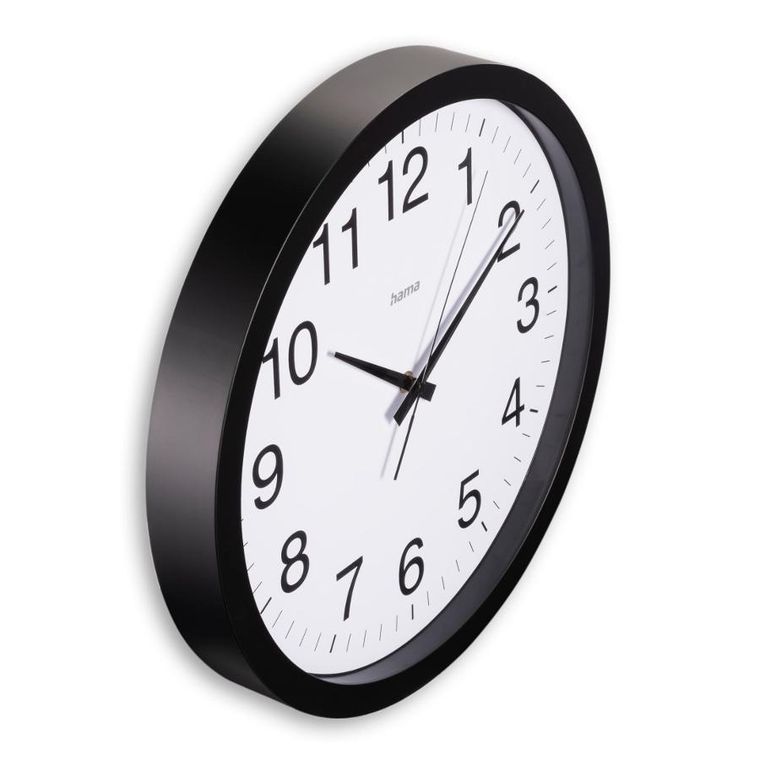 Hama, zegar ścienny, Aruba, 40 cm, czarny