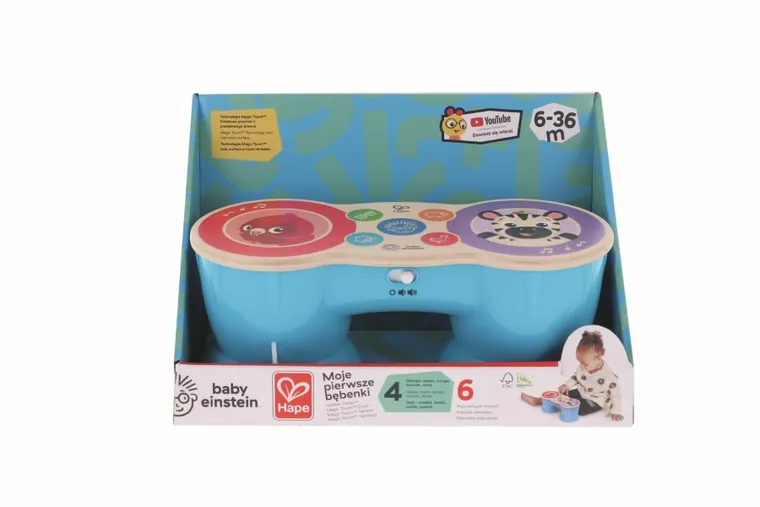 Hape, Baby Einstein, Magiczne dotykowe bębenki, zabawka muzyczna