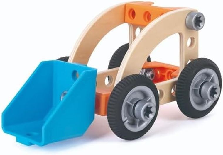 Hape, zestaw samochodowy, klocki konstrukcyjne, 37 elementy