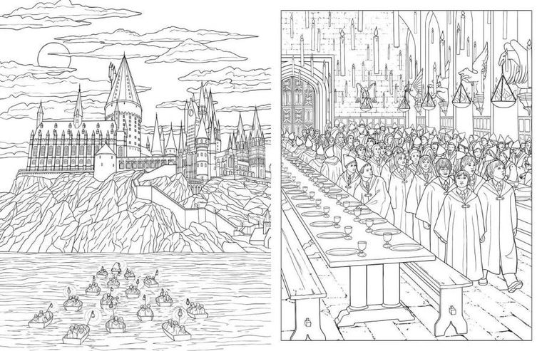 Harry Potter. Hogwart. Oficjalna kolorowanka