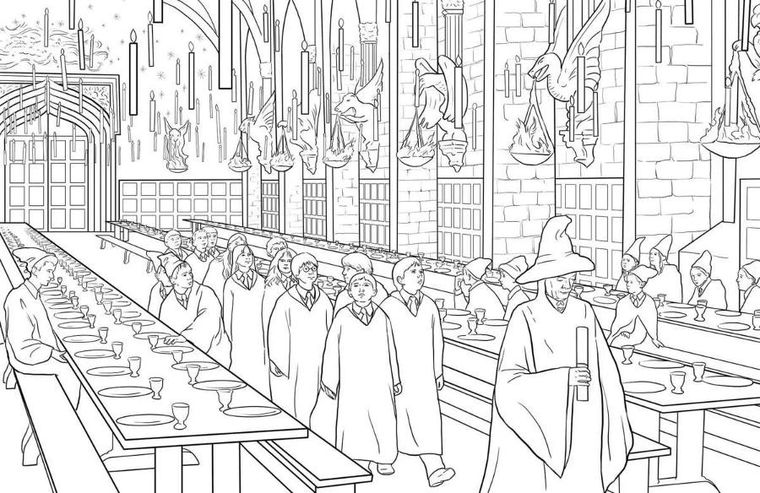 Harry Potter. Kolorowanka. Magiczne miejsca i postacie