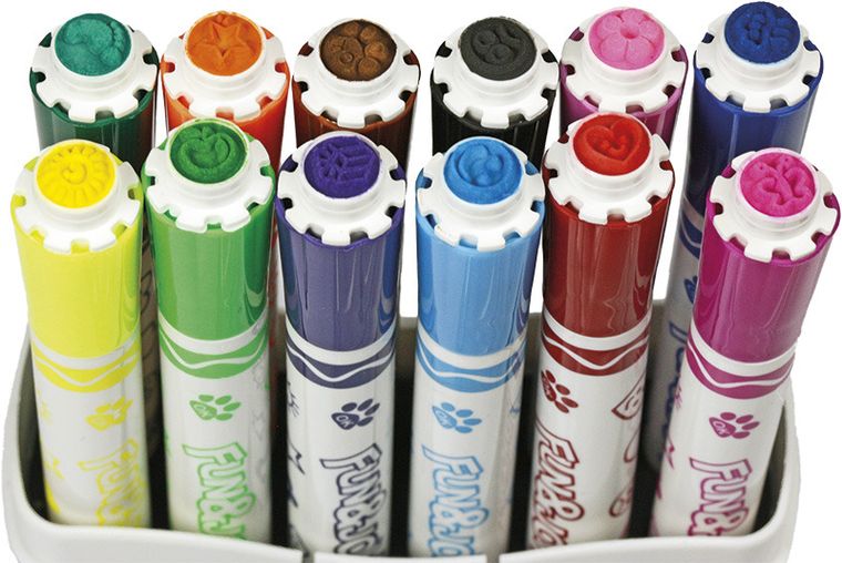 Hasta, Fun&Joy, flamastry z pieczątkami, 12 kolorów