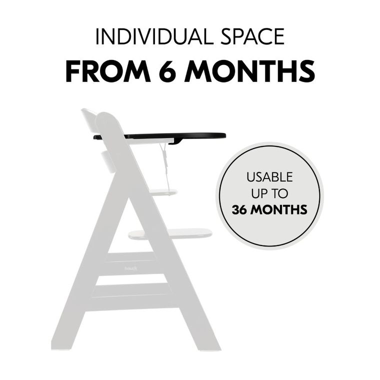 Hauck, Alpha, Click Tray, tacka, Black