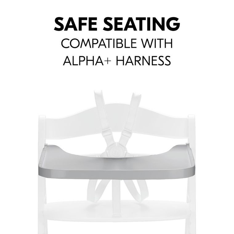 Hauck, Alpha, drewniana tacka, grey