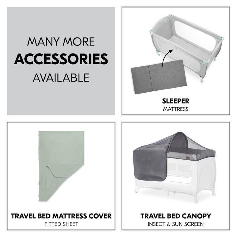 Hauck, Sleep N Play Go Plus, łóżeczko turystyczne, dusty mint