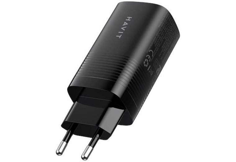 Havit, ładowarka, UC20 EU USB-C+USB-C+USB-A, czarny