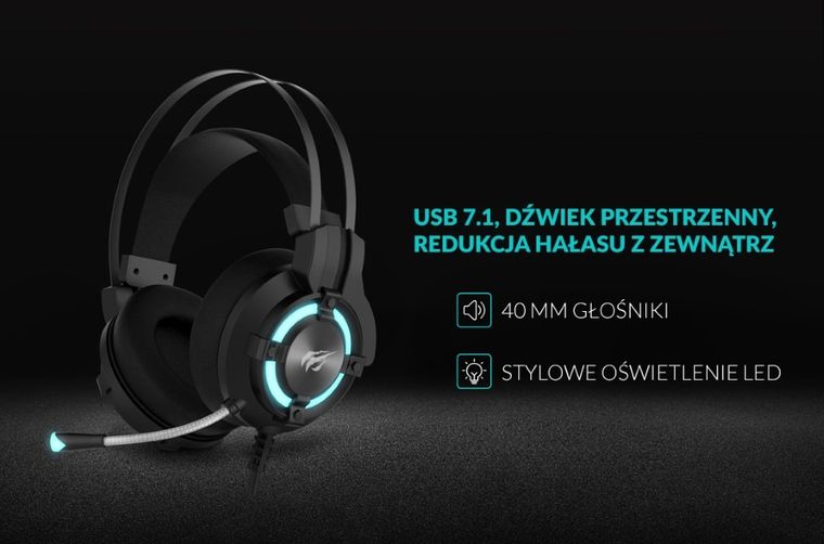 Havit, słuchawki, H2212U, czarne