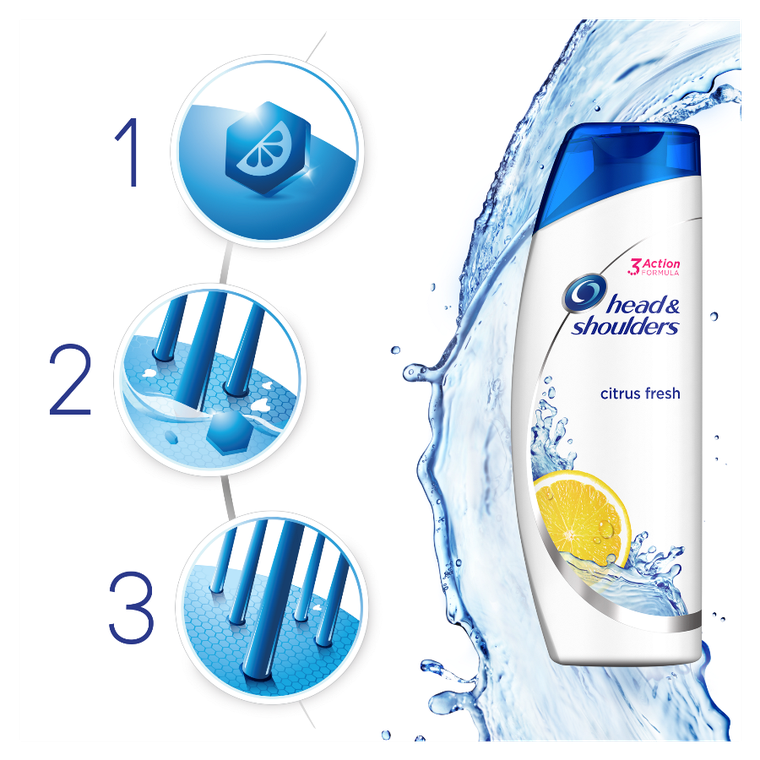 Head & Shoulders, Citrus Fresh, szampon przeciwłupieżowy, 400 ml