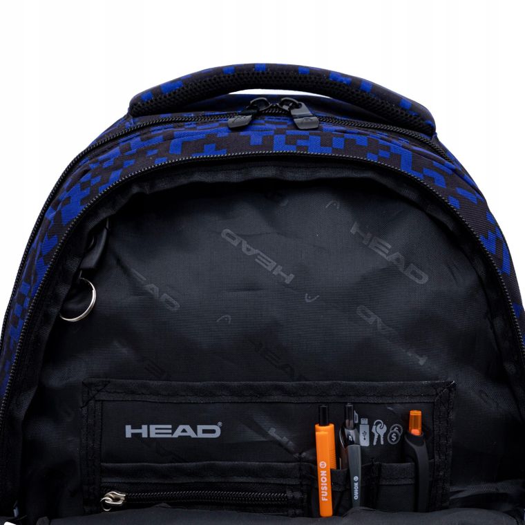 Head, plecak szkolny, 3-komorowy, Blue Bricks