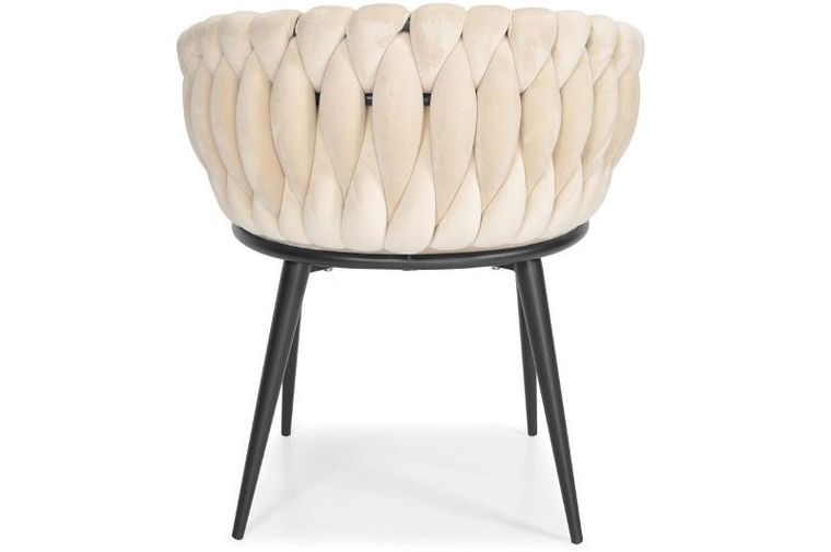 Hedo, Glamour, krzesło welurowe, beżowe