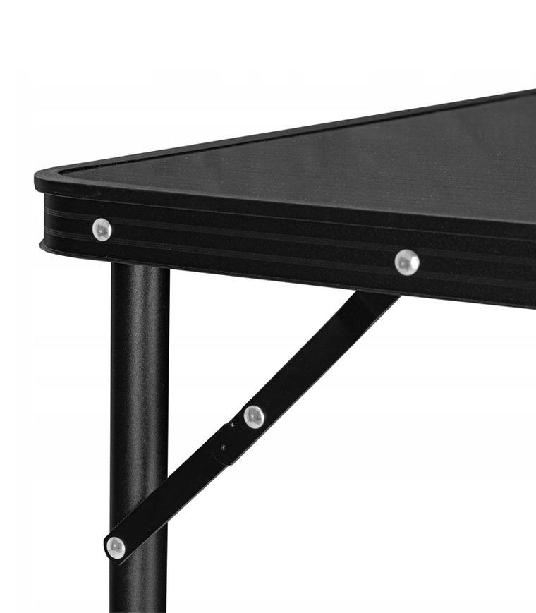 Hedo, zestaw stół turystyczny i 4 krzesła, składany w walizkę, 5w1, czarny