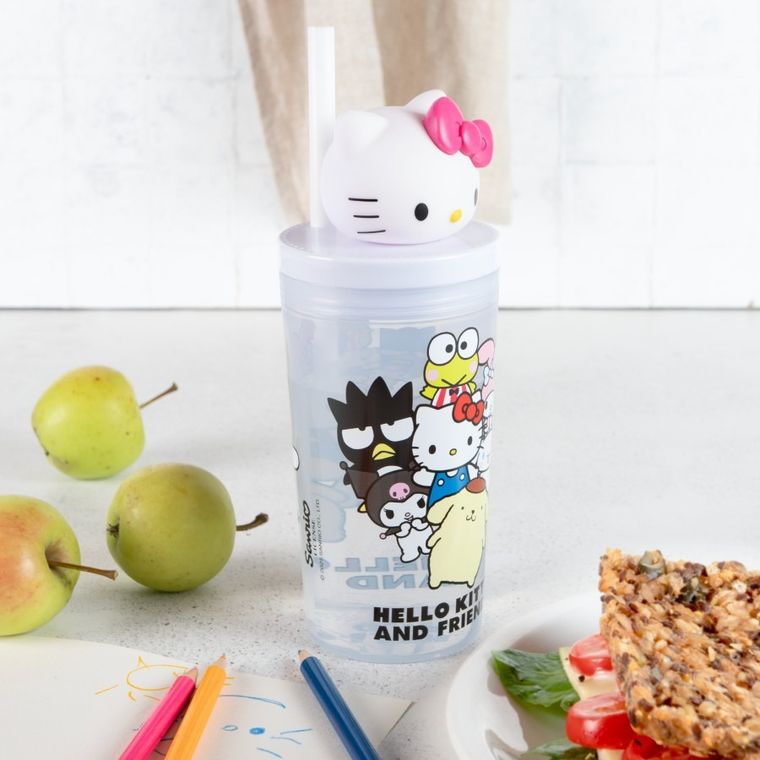 Hello Kitty, butelka do picia z brokatem, 350 ml